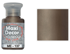 ΜΕΤΑΛΛΙΚΟ ΧΡΩΜΑ ΜΕ-137 60ml ΜΟΚΑ ΣΚΟΥΡΟ MAXI DECOR-0