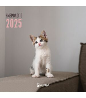 ΗΜΕΡΟΛΟΓΙΟ ΤΟΙΧΟΥ ΜΙΝΩΑΣ 2025 30Χ30cm ΓΑΤΑΚΙΑ